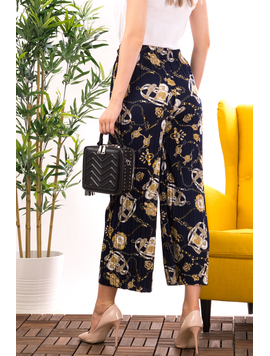 Pantaloni Dama Baisida Bleumarin si Galben